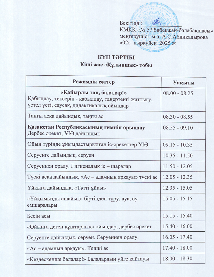 КҮН ТӘРТІБІ